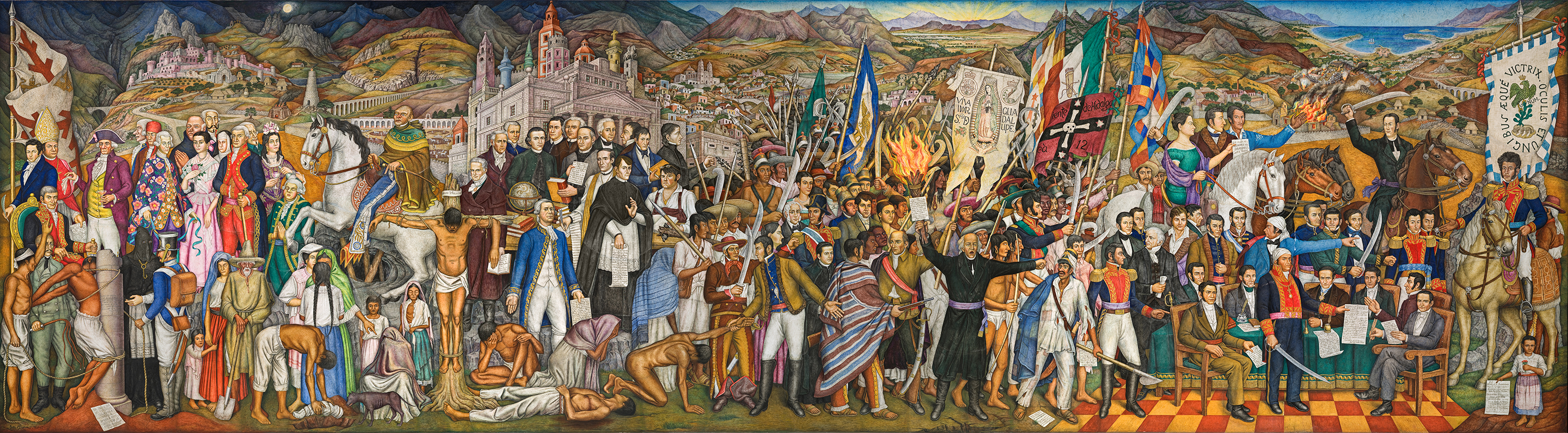 El mural Retablo de la Independencia de México