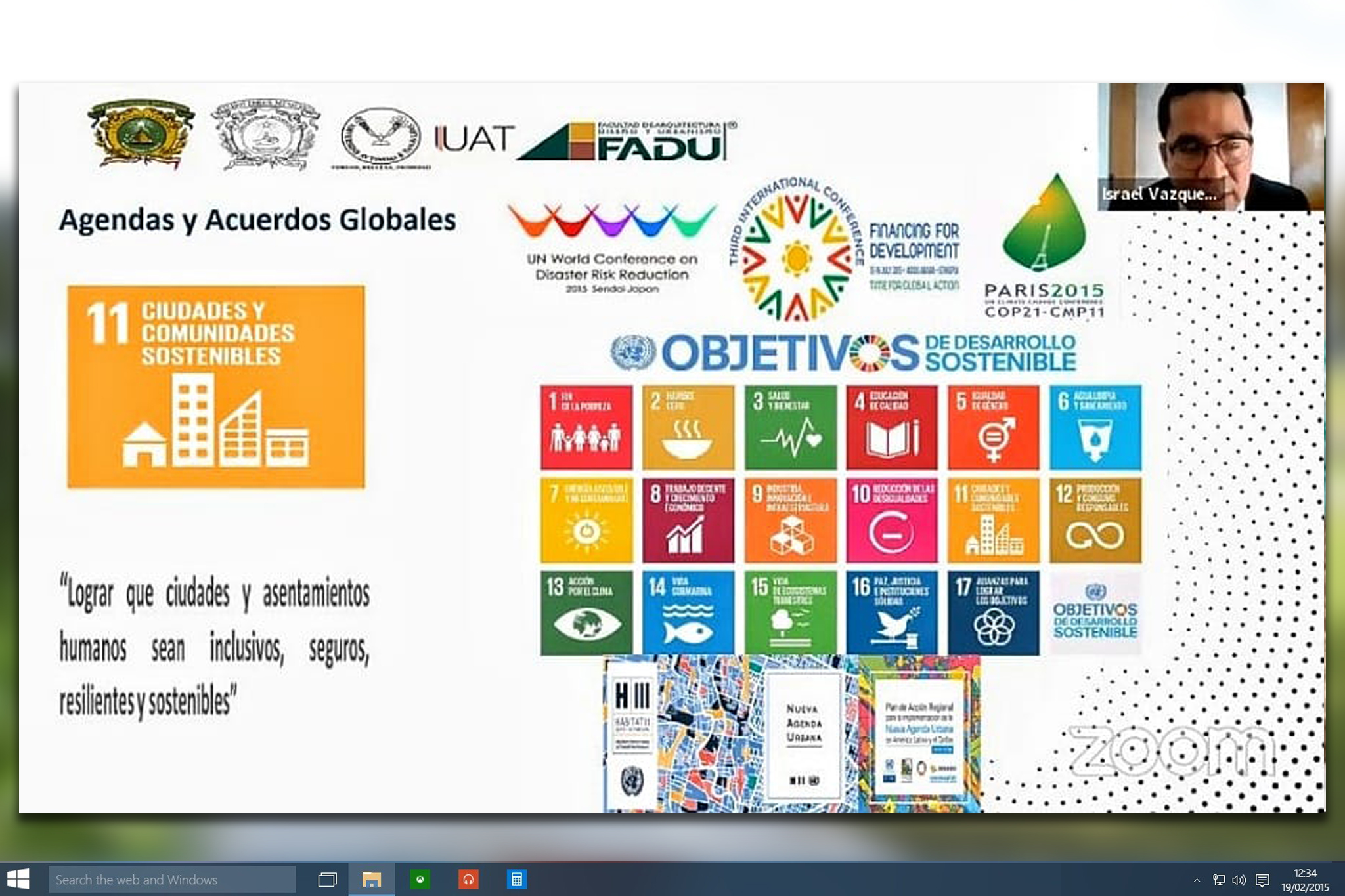 VII Seminario Internacional de Investigación de Diseño Sustentable (SIIDS)  y el II Ciclo de Conferencias en Línea (CIDCO)  en la FADU
