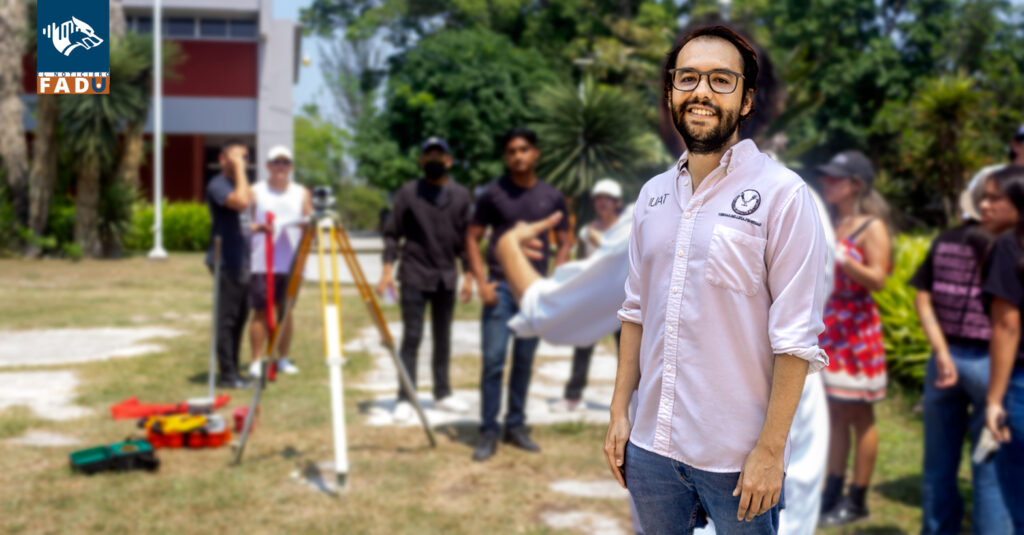 Alumnos FADU realizan práctica de nivelación de terreno