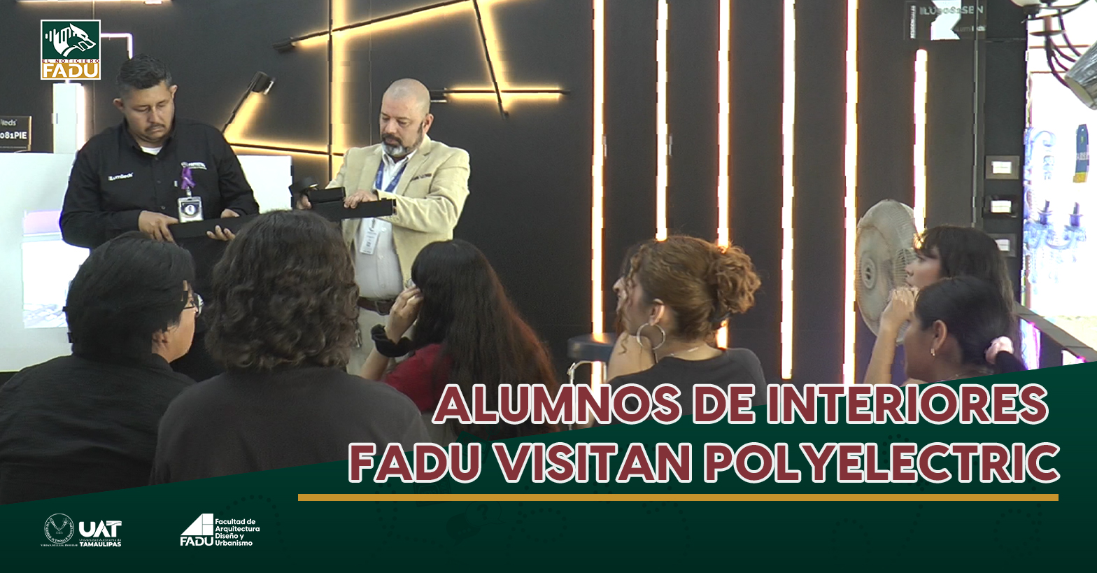 Alumnos de interiores de la FADU visitan Poly Electric
