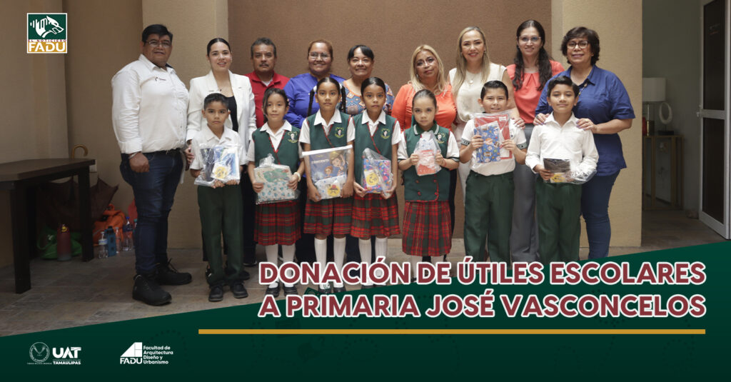 Donación de útiles escolares a primaria José Vasconcelos