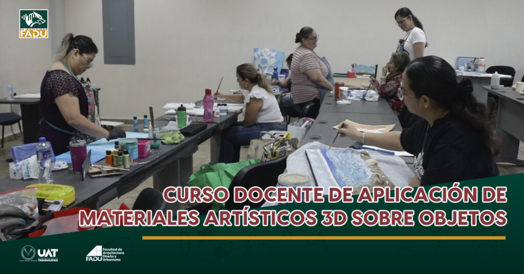 Curso docente de aplicación de materiales artísticos 3D sobre objetos